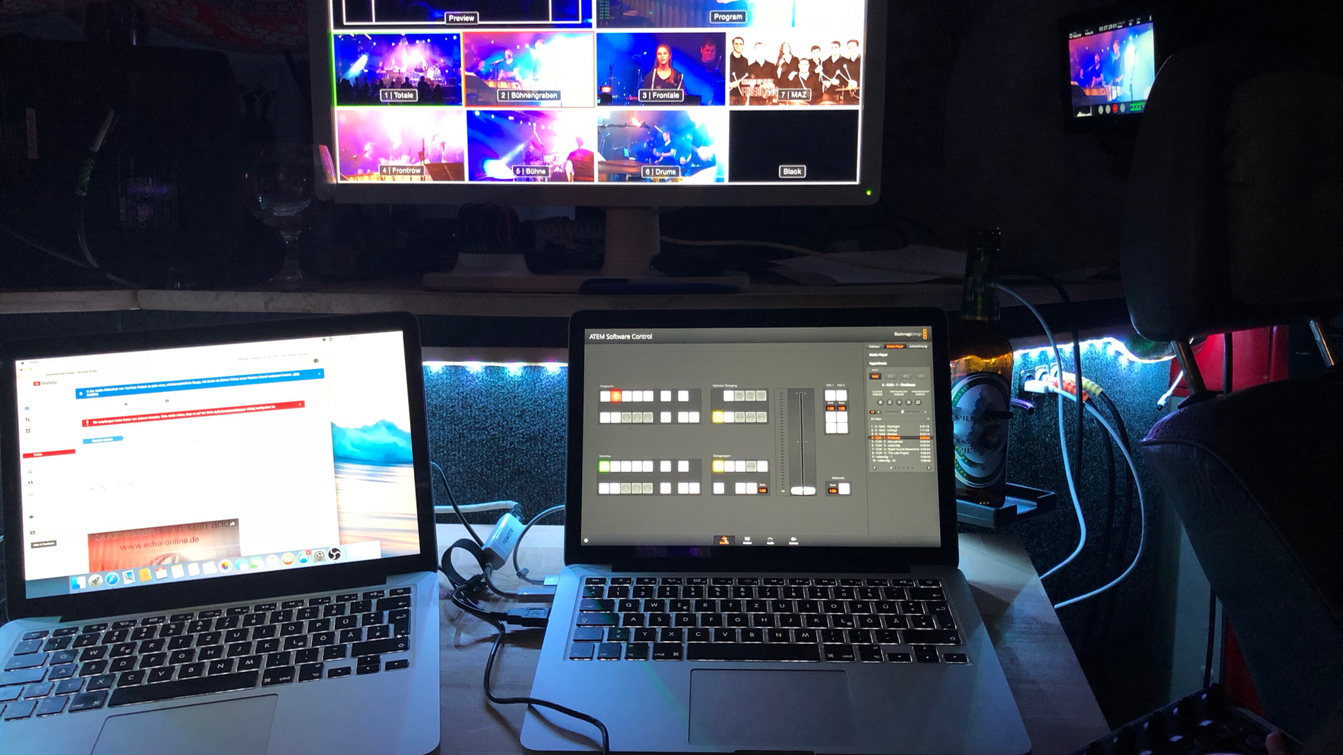Sendeabwicklung des Papalala Festival Die Sendeabwicklung des Livestream für das Papalalafestival erfolgt direkt aus dem Übertragungswagen